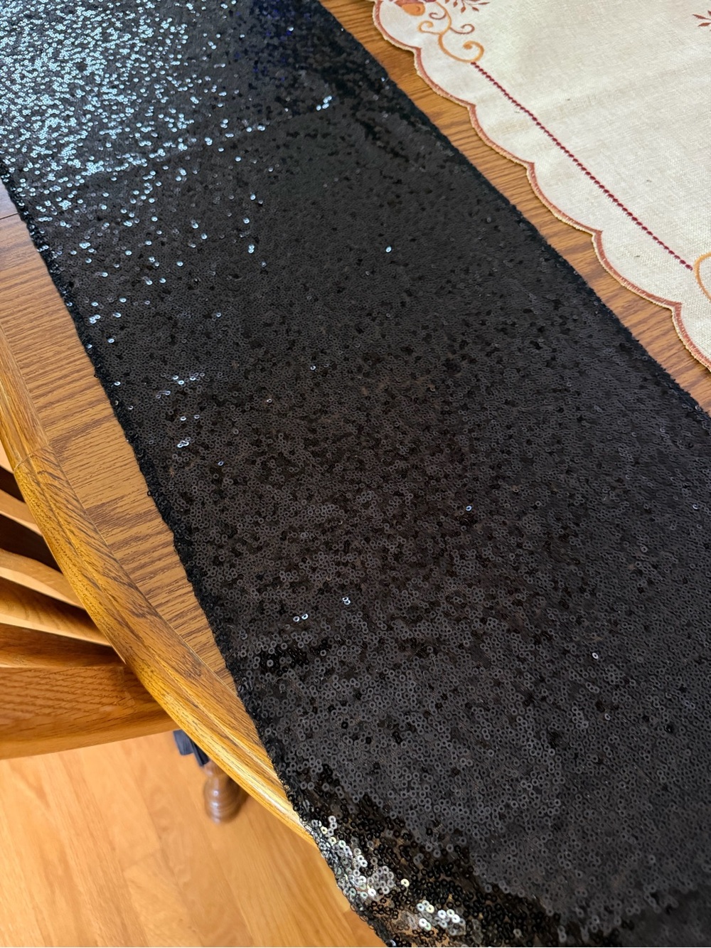 10 Black Sequin Table Runners